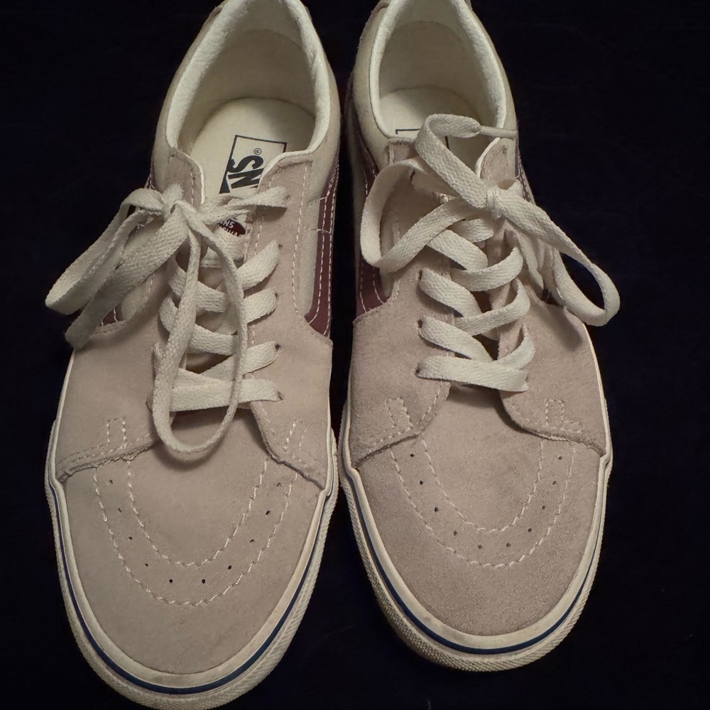 Vans Light Beige Suede Lace-Up Shoes